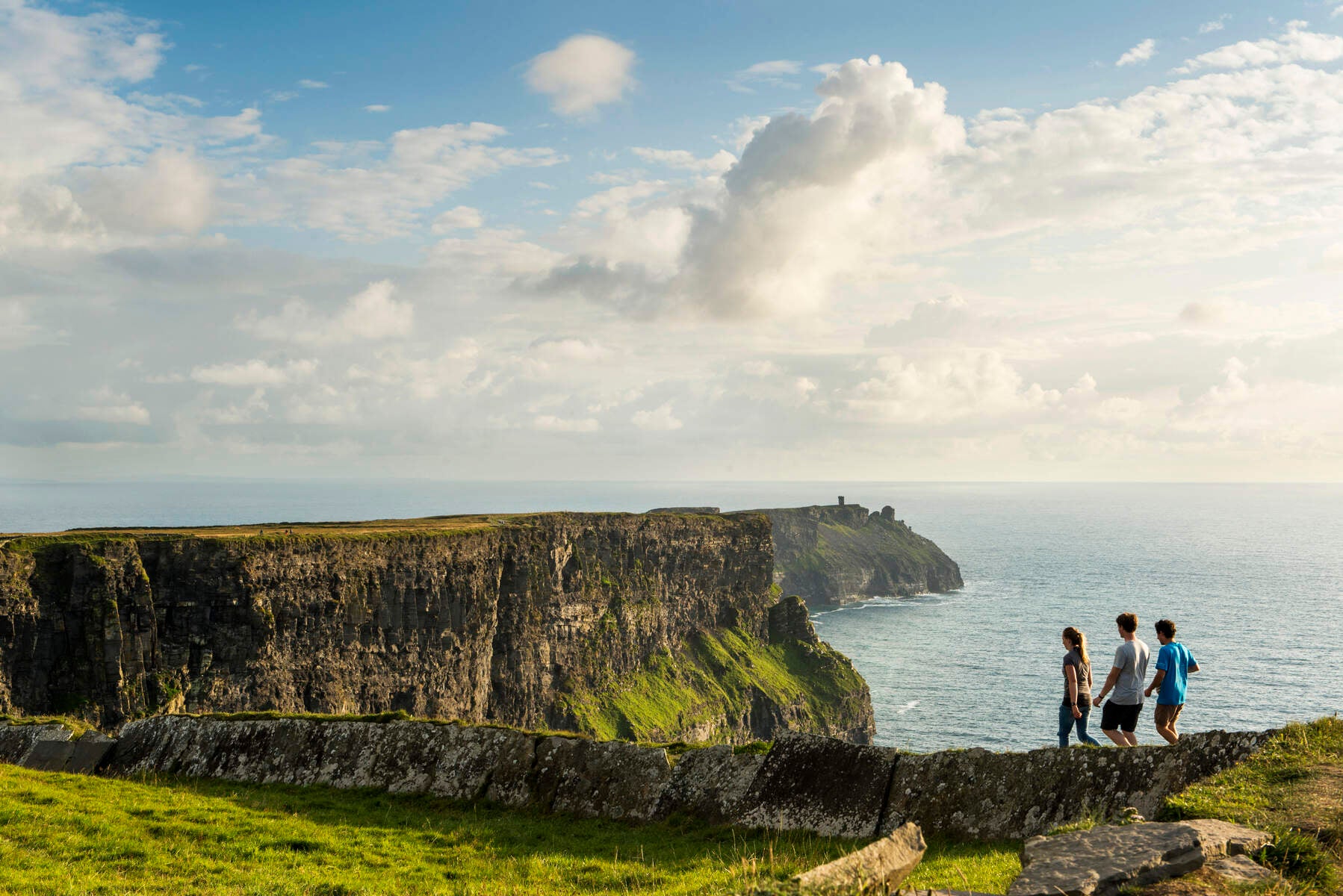 Head to Clare for a coastal walk along the world-famous Cliffs of Moher.