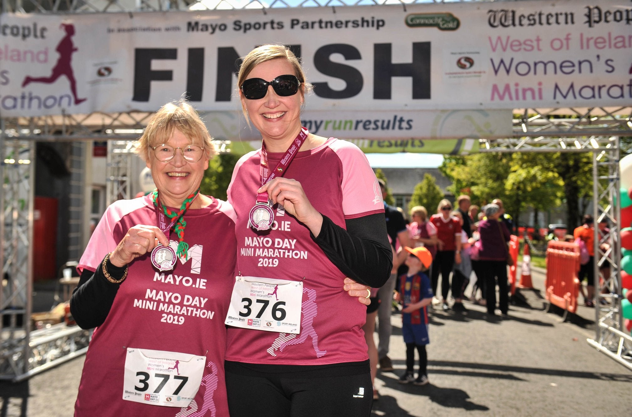 Two happy finishers at the Mini Marathon