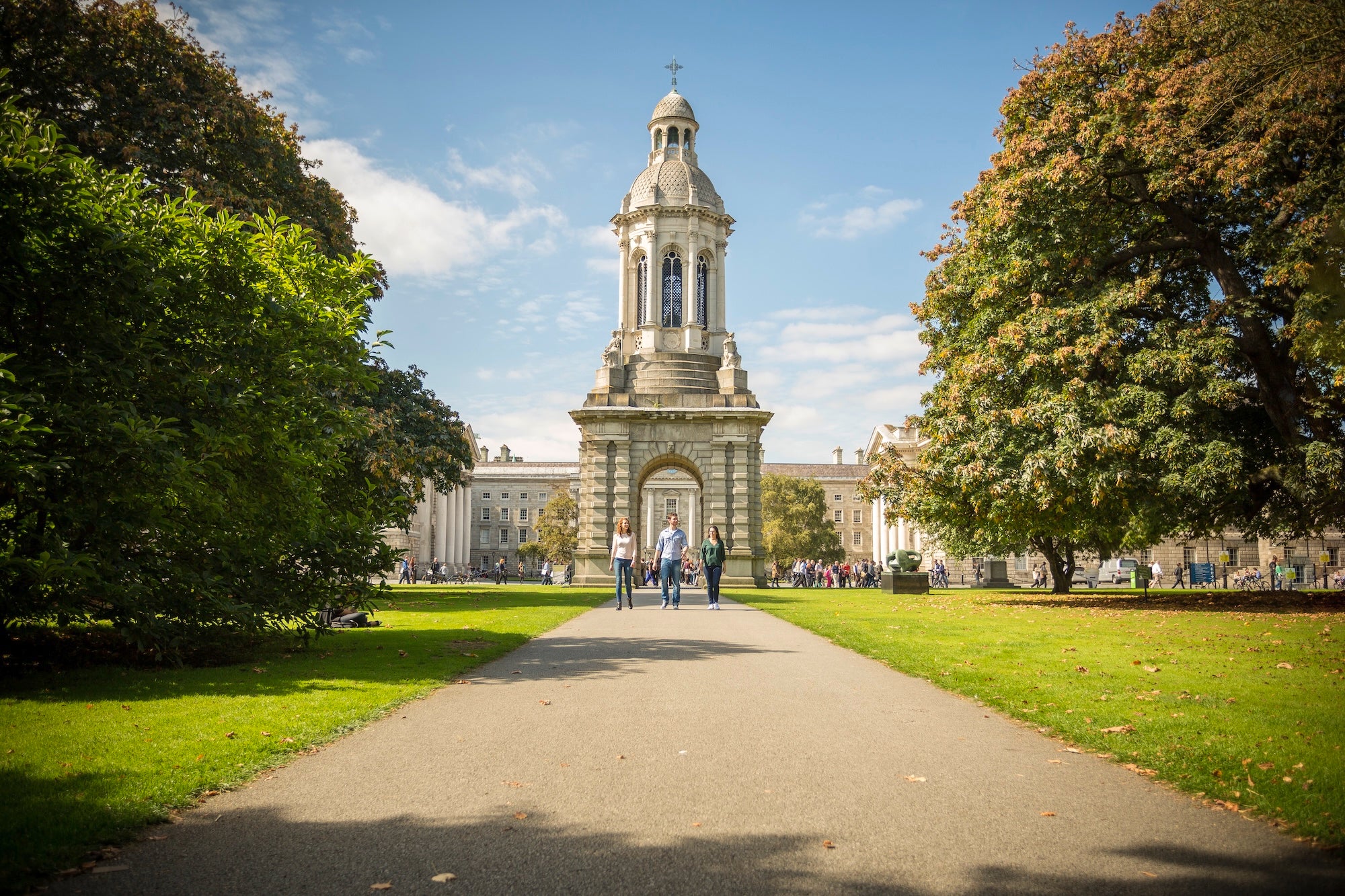 People on the Trinity Dublin campus in Dublin city