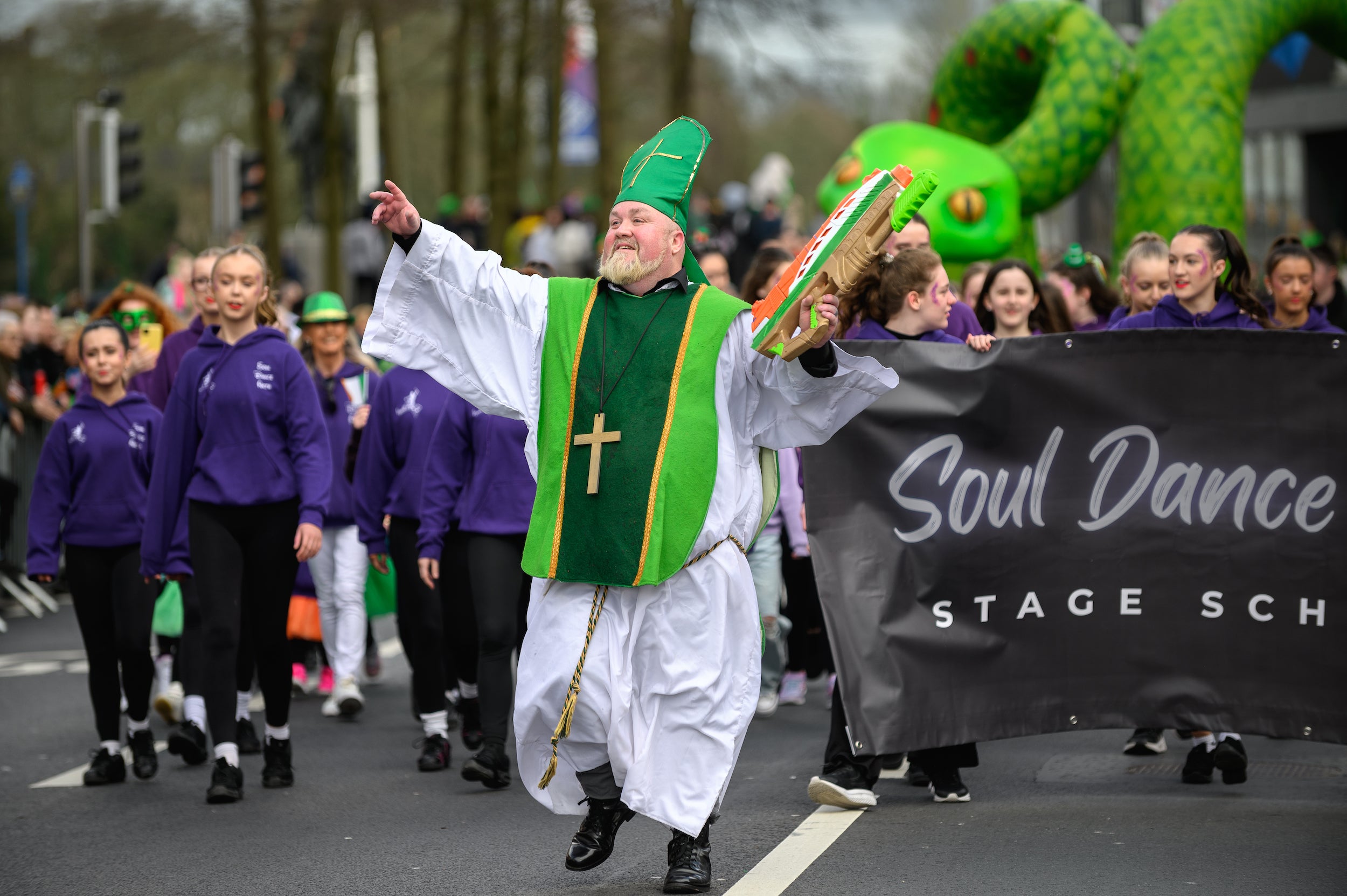 Performers at the 2024 St Patrick's Day Parade in Co Waterford