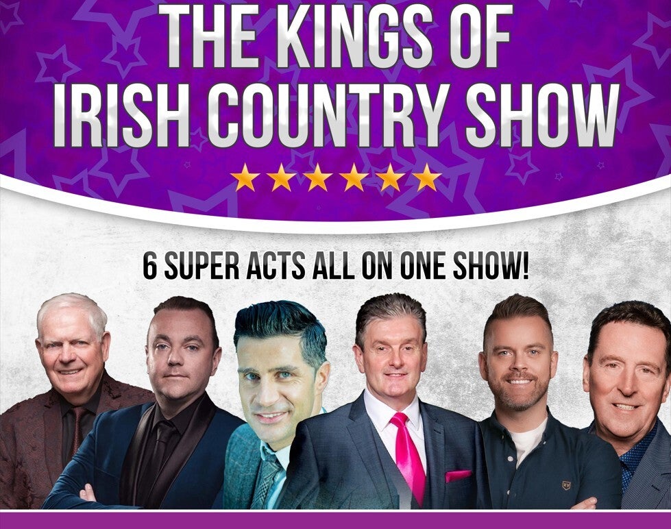 A line up of 6 different men with event text above.