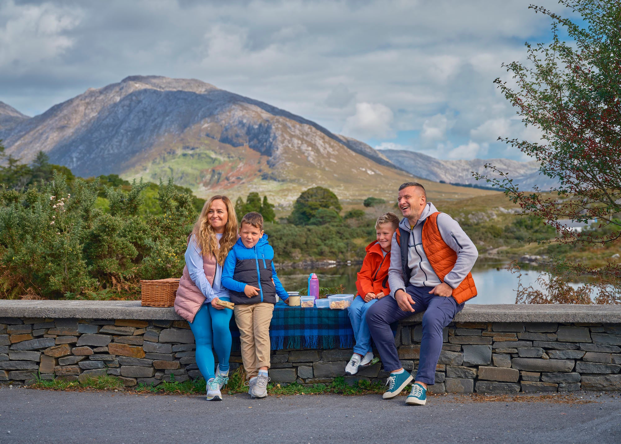 A family on the Connemara Greenway, Co Galway