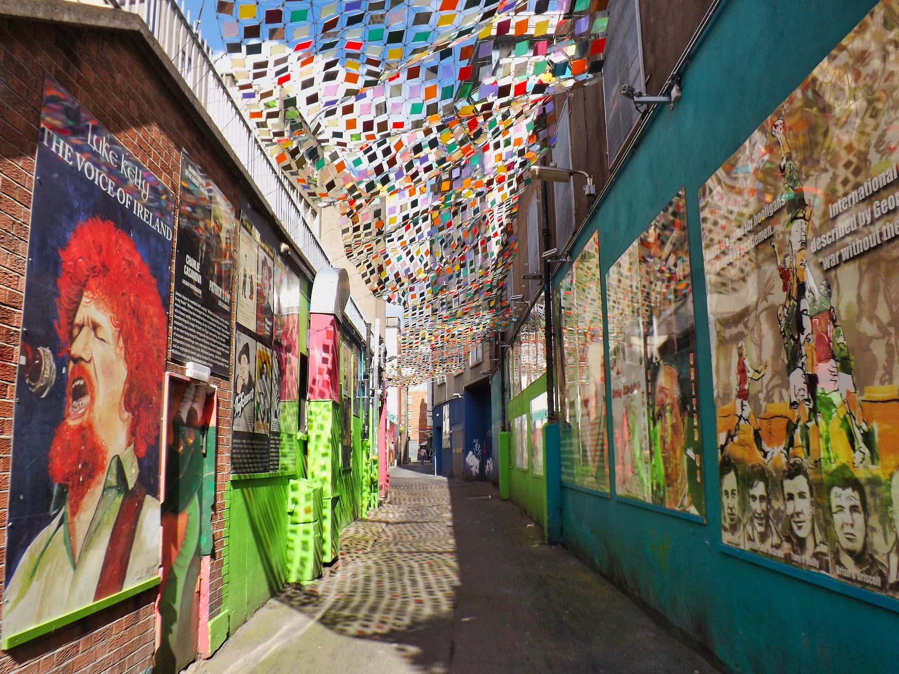 The Icon Walk in Temple Bar in Dublin city
