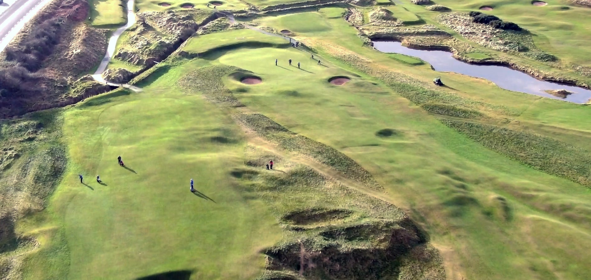 Aerial view over the golf course at North West Golf Club