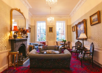 Seating area with couch
