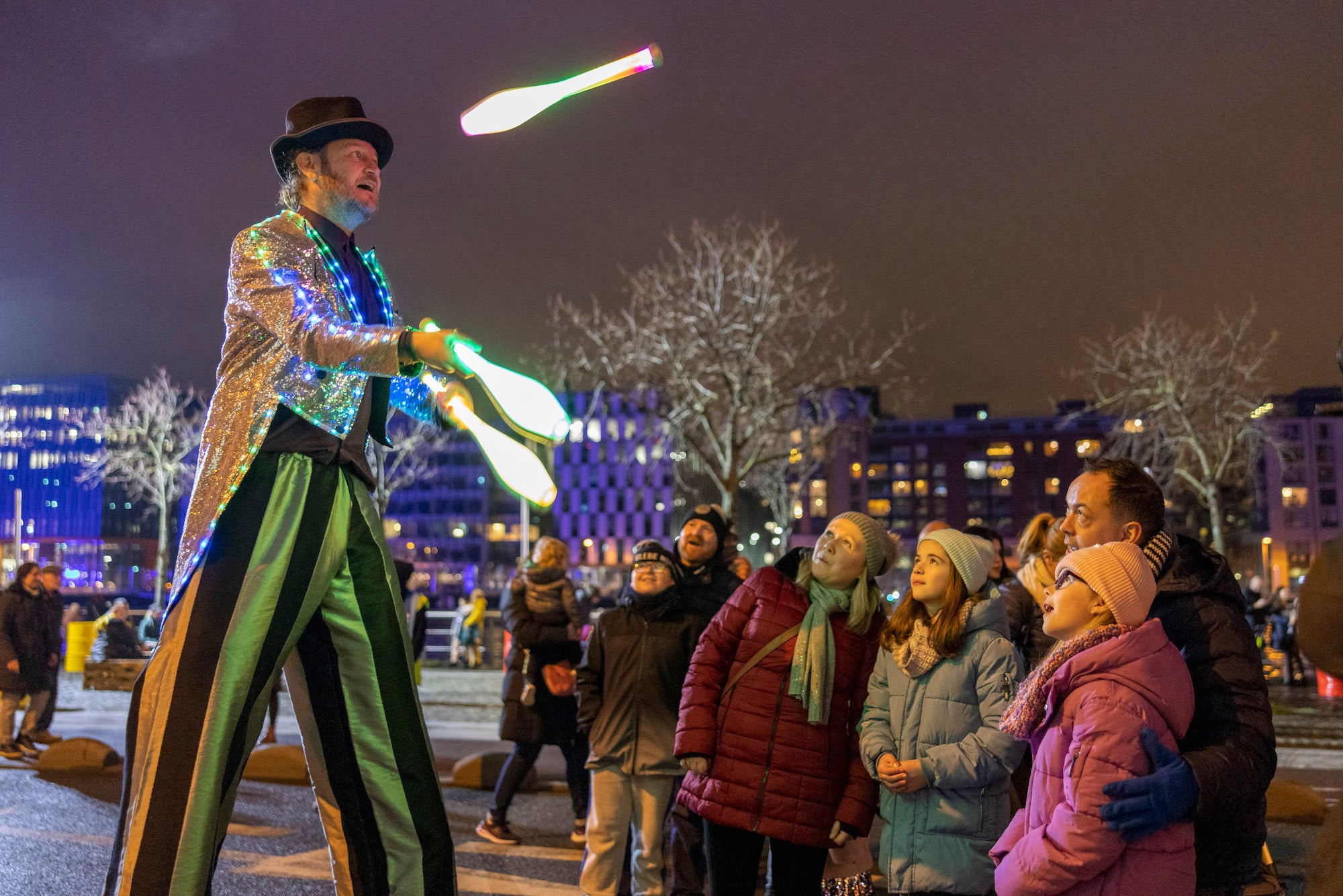 Family celebrating at NYF Dublin.