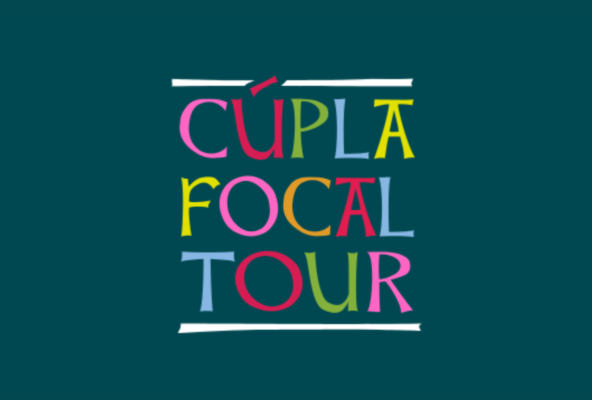 Graphic with colourful lettering on it