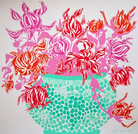 Turquoise Pink Cut Flowers by Oisín Byrne