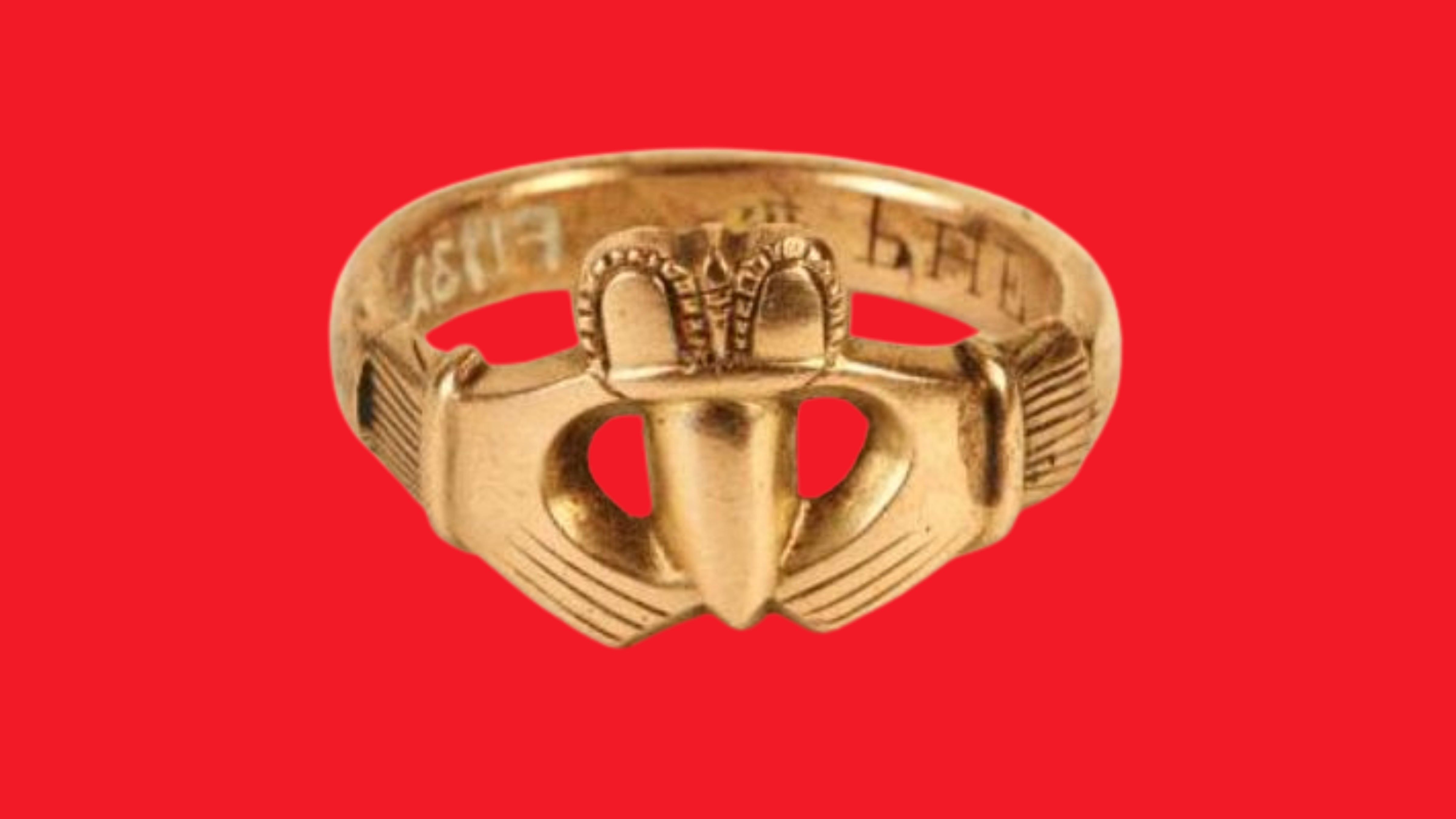 Gold 'Claddagh' ring. NMI Collections F1932.87