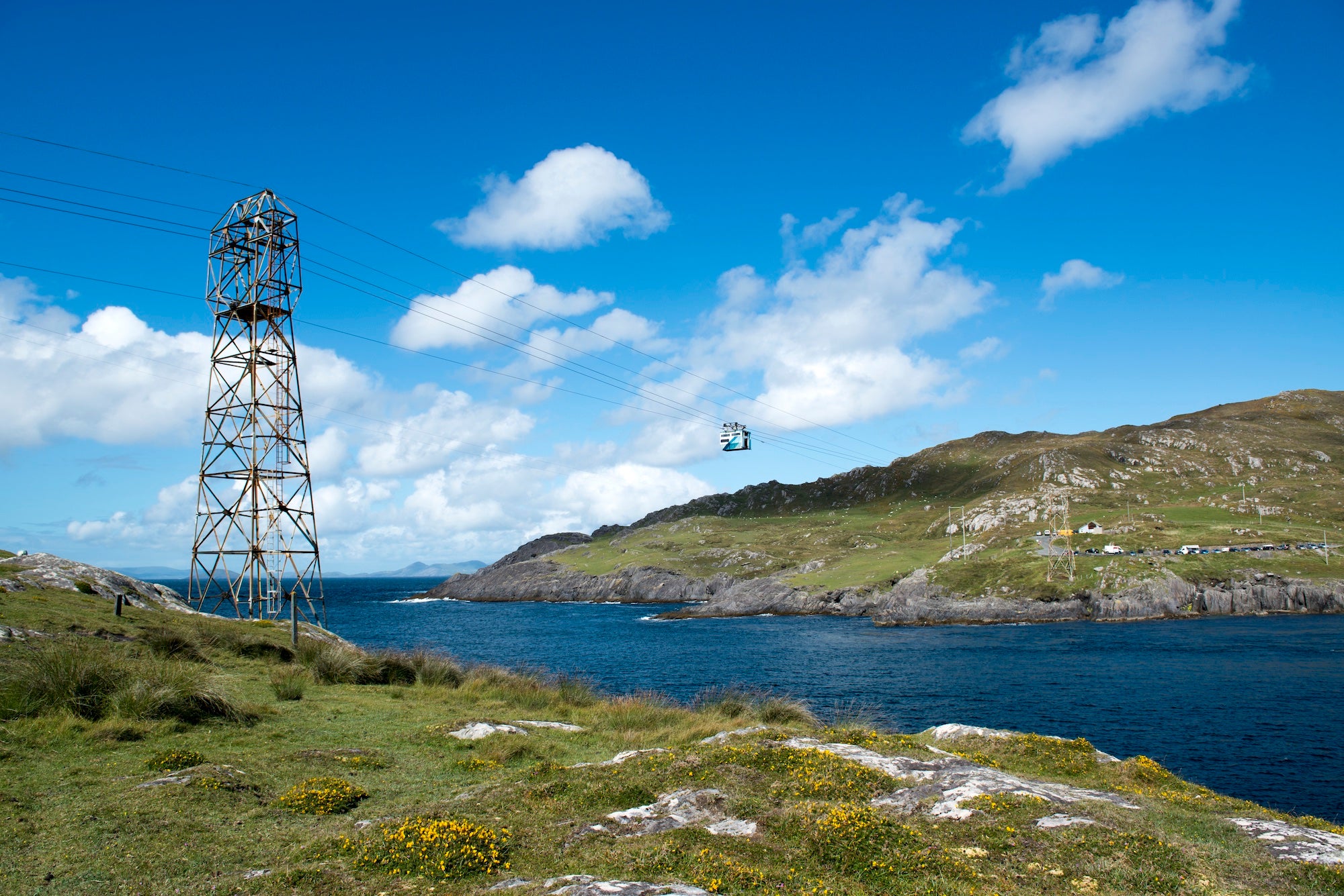 A cable car in operation on Dursey Island in County Cork.
