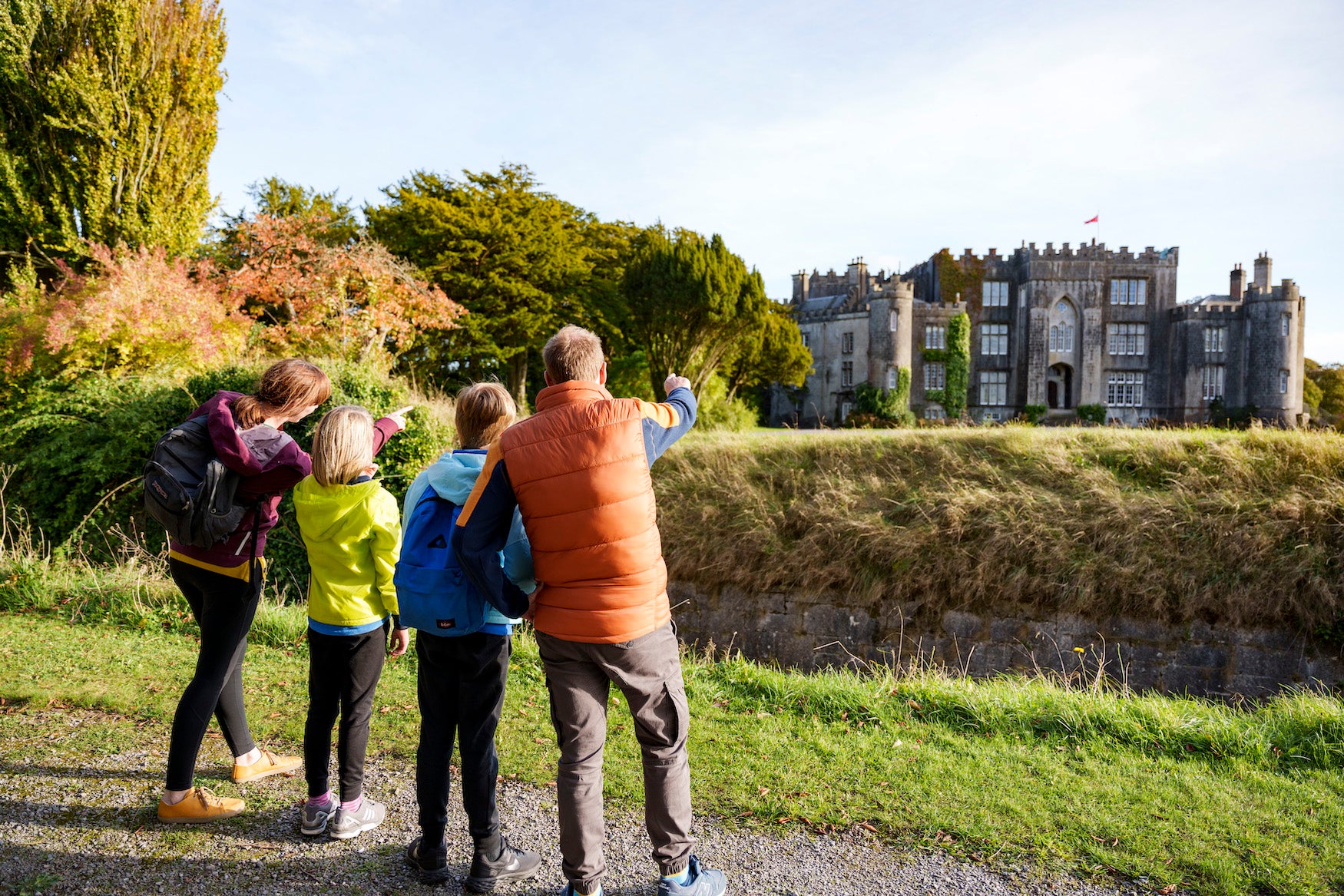 A family at Birr Castle in County Offaly