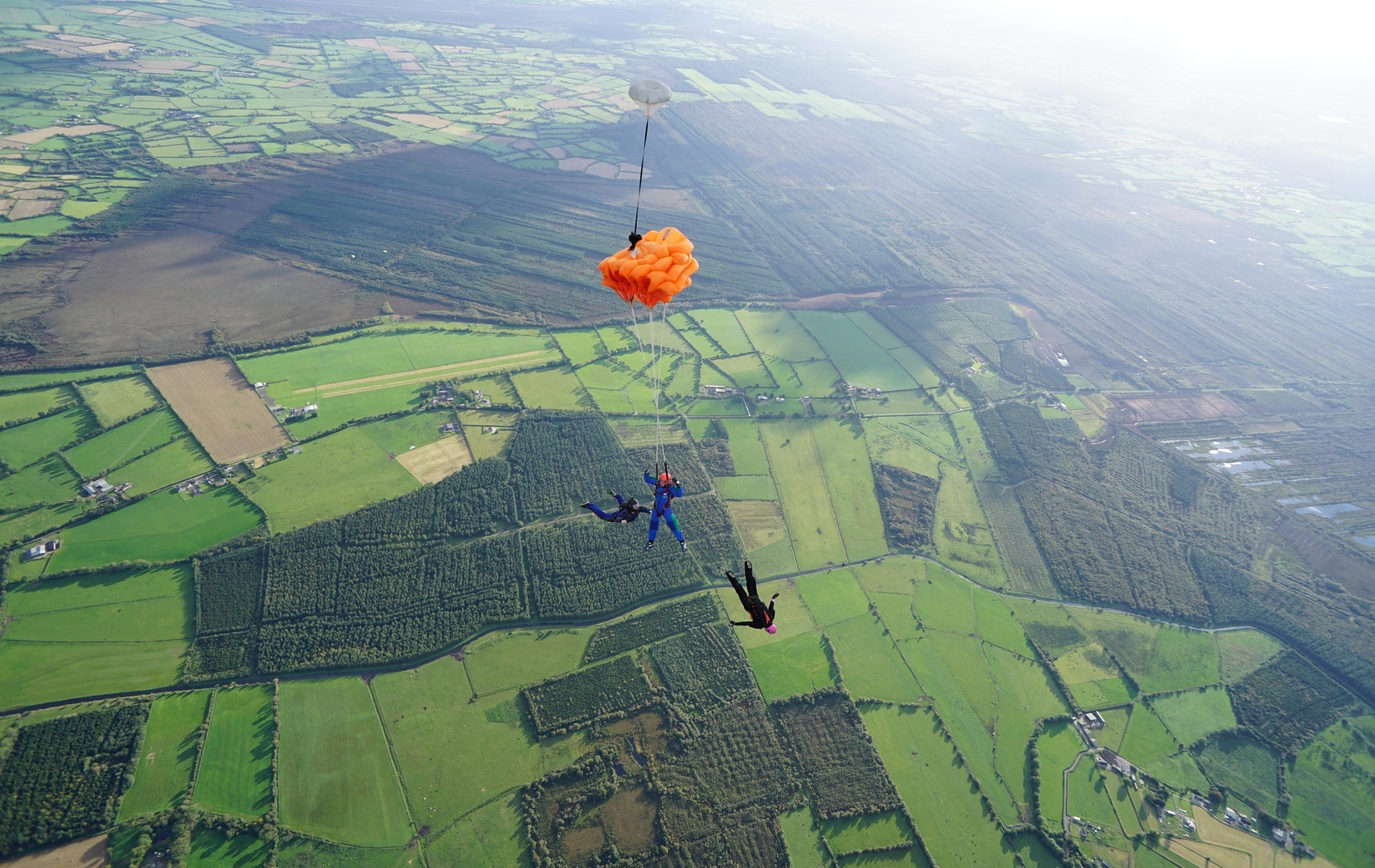 Assisted free fall parachute jump with Irish Parachute Club