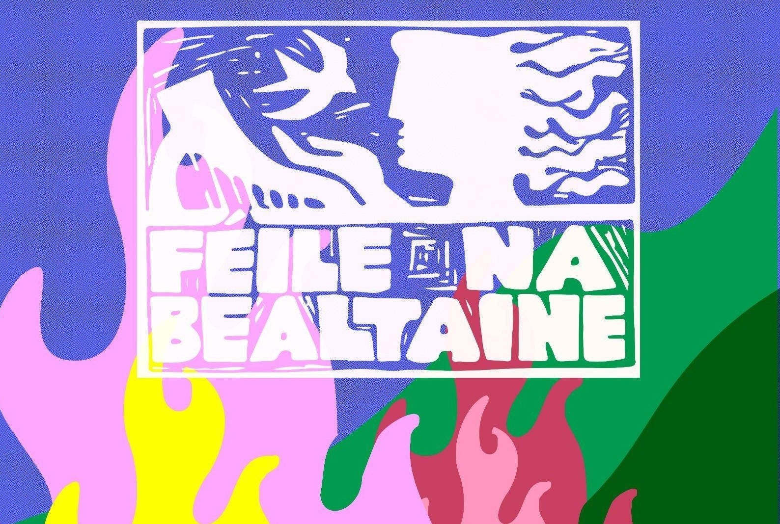 Multicoloured logo for Féile na Bealtaine 2027