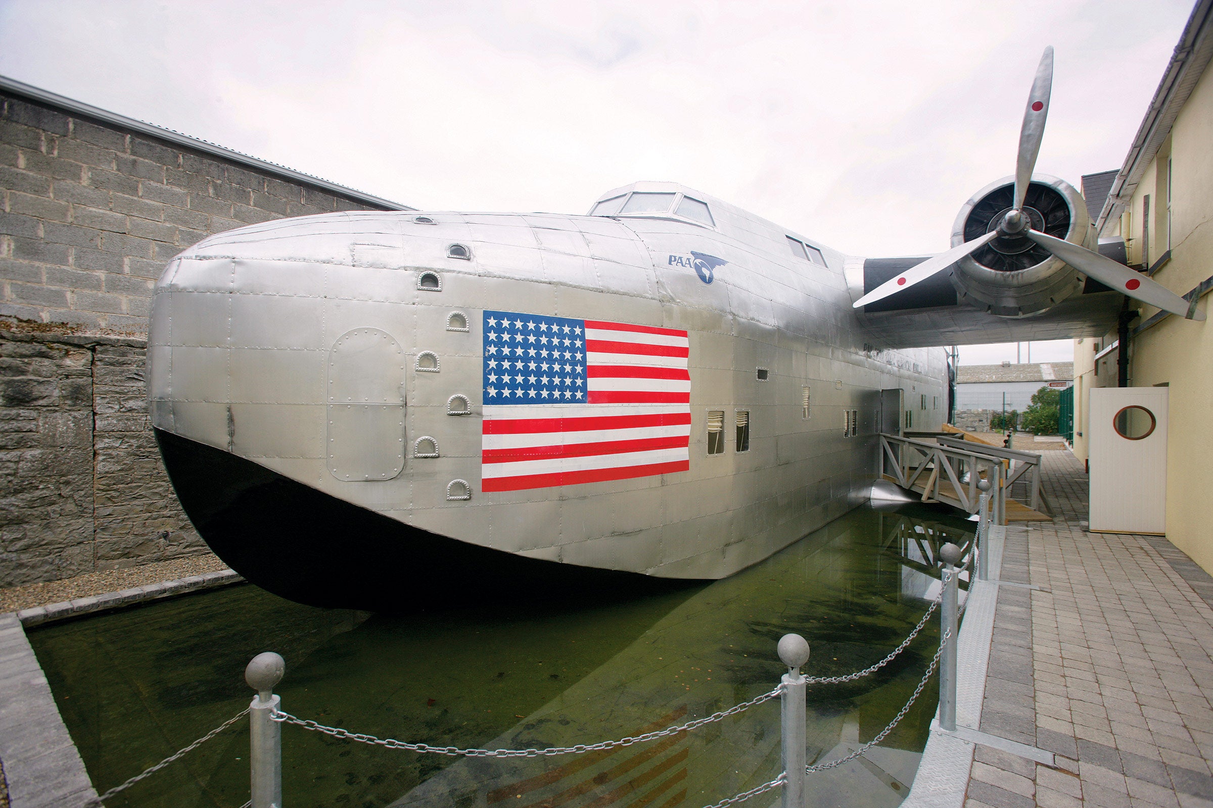 A close-up view of Foynes Flying Boat and Maritime Museum in County Limerick.