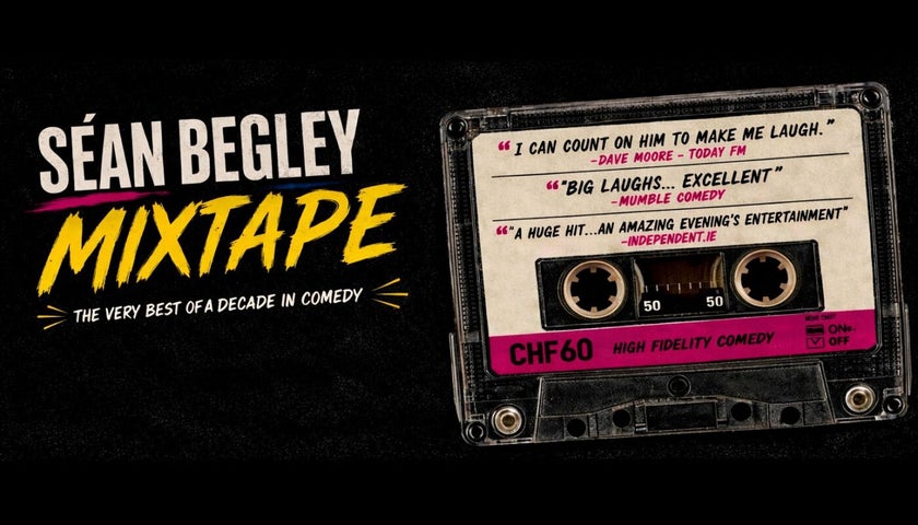This image is Sean Begley's image design for his show Mixtape
