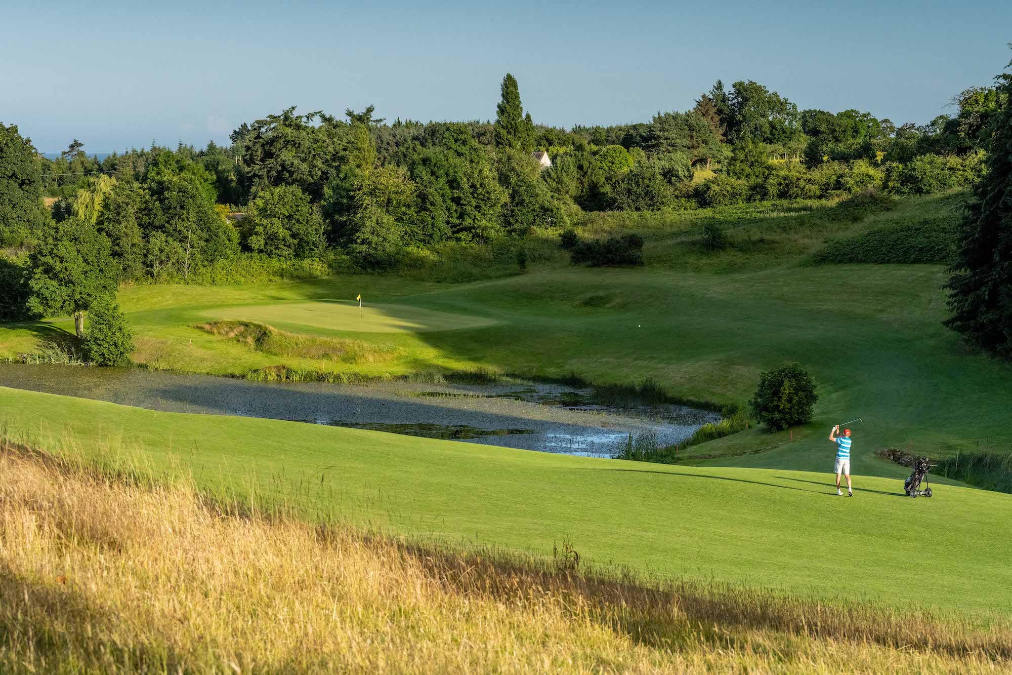 A golfer playing at Druids Glen Golf Resort, Co Wicklow