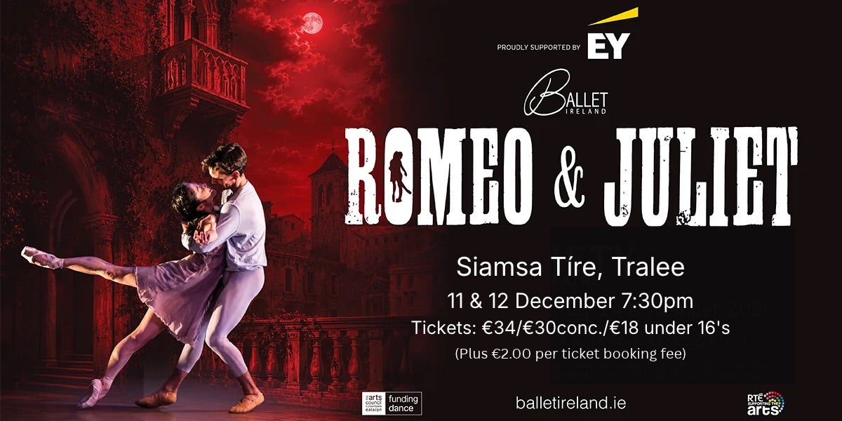 Ballet Ireland's Romeo & Juliet: Prokofiev's score, Shakespeare's love story, live on stage. Touring nationwide 30 Oct to 19 Dec.
