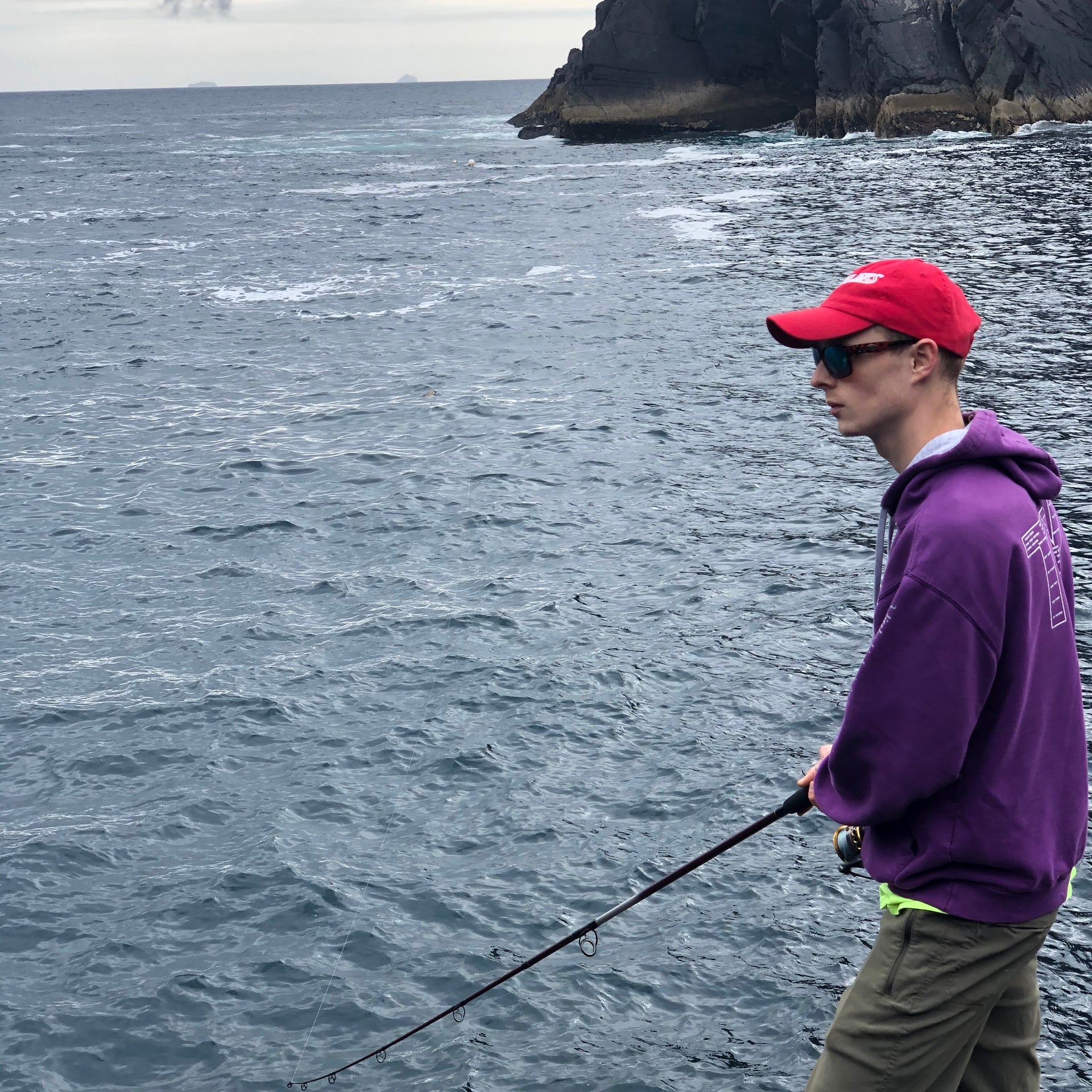 A man angling from the shore