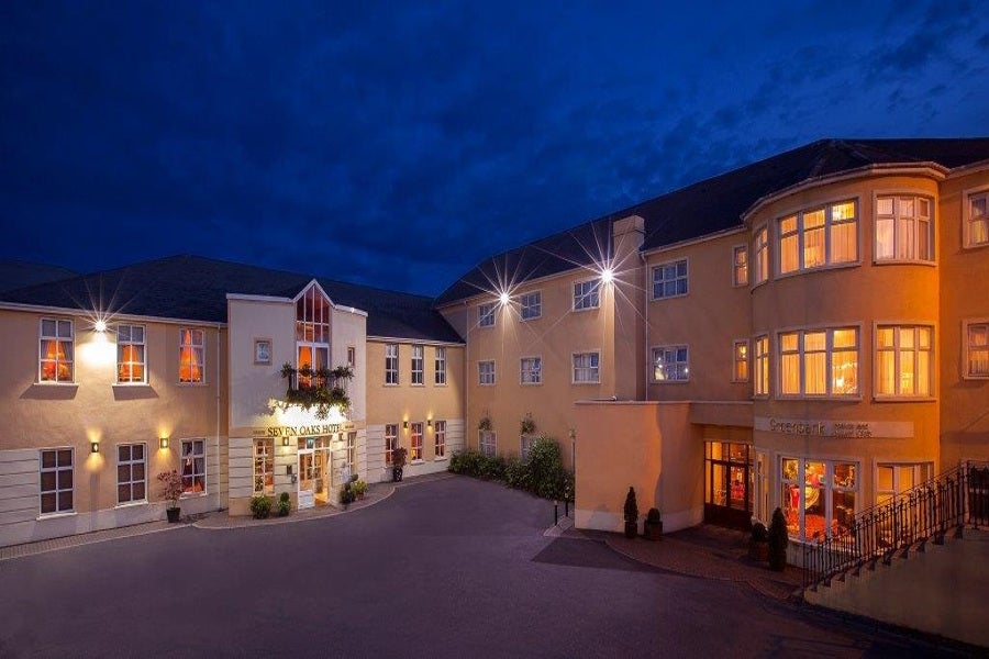 night time image of front of hotel