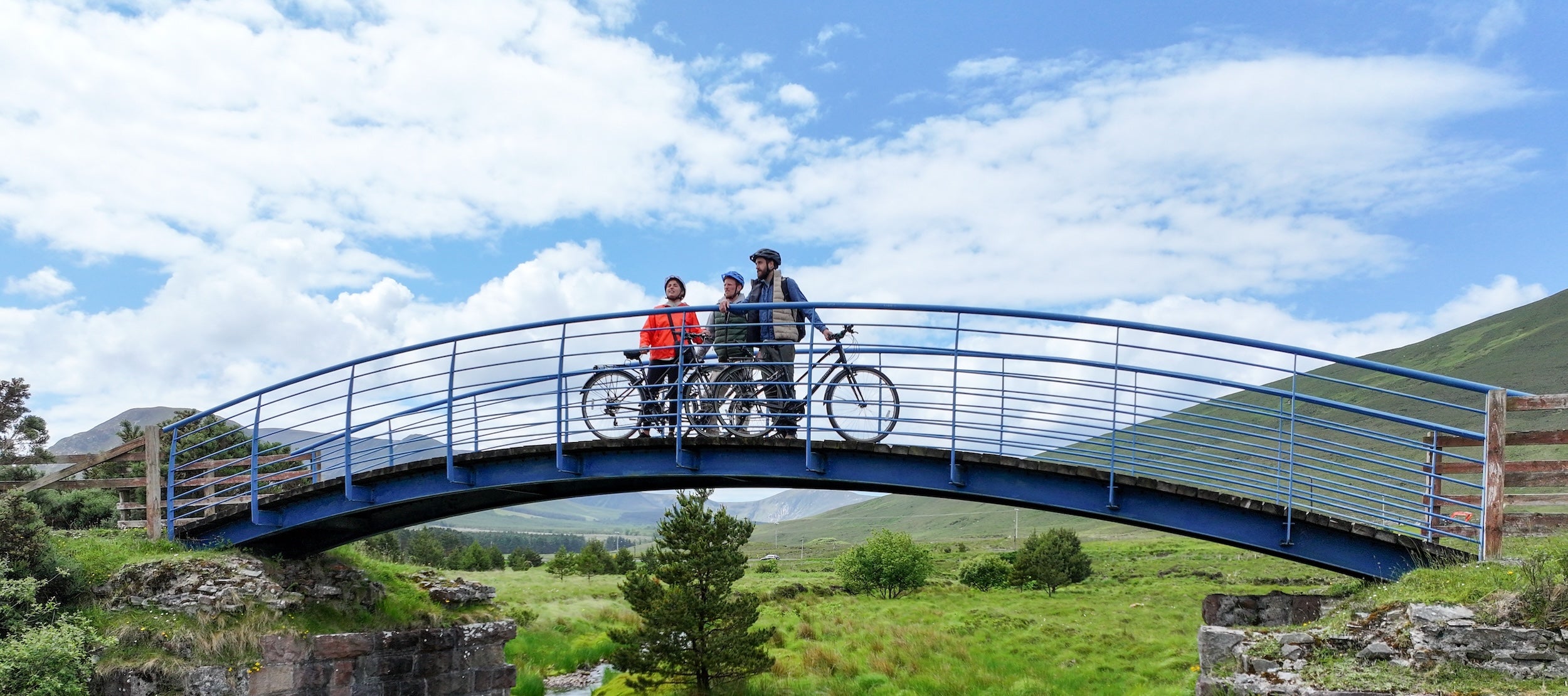 Cyclists on the Great Western Greenway in Co Mayo