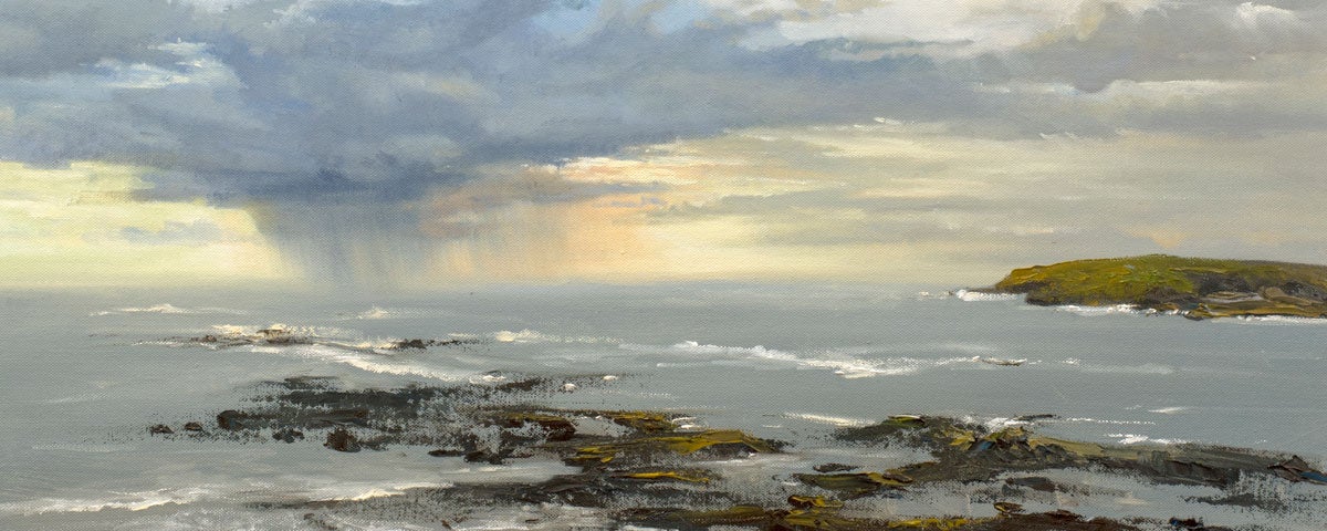 Painting of storm clouds at Annemarie Bourke Studio Gallery Limerick City