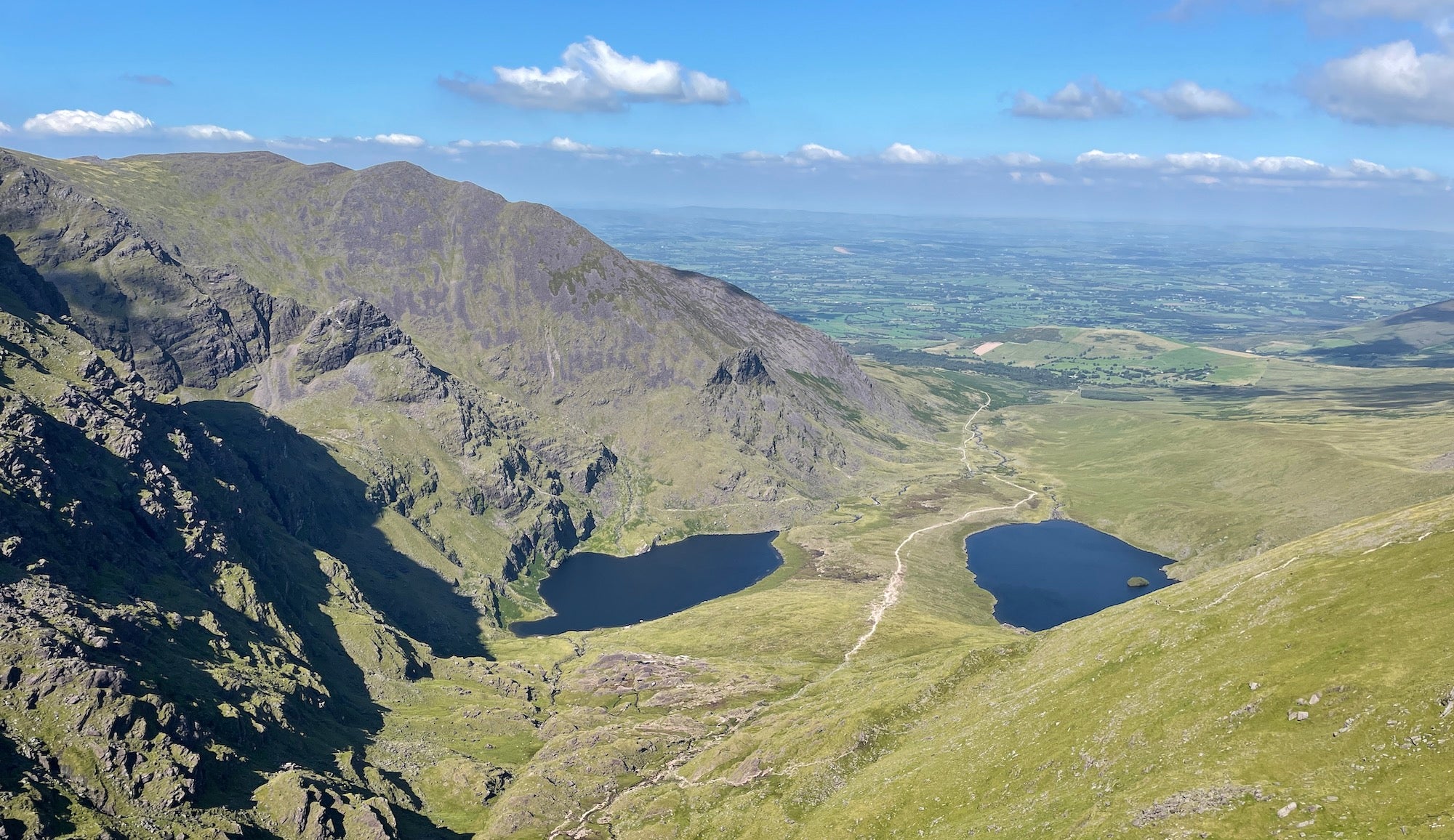 Aerial view of Carrauntoohil in Co Kerry