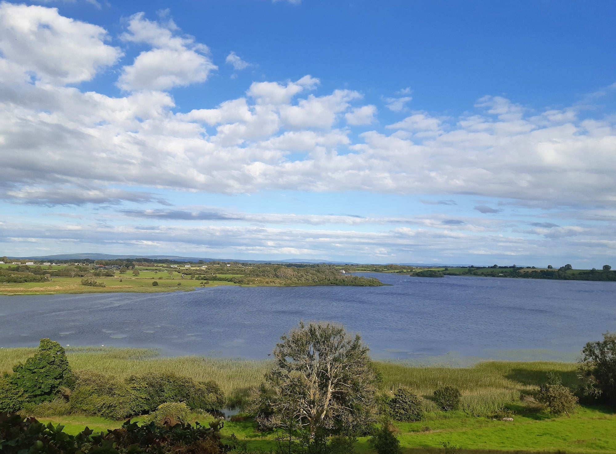 Aerial view of Inchiquin Lake in Co Clare