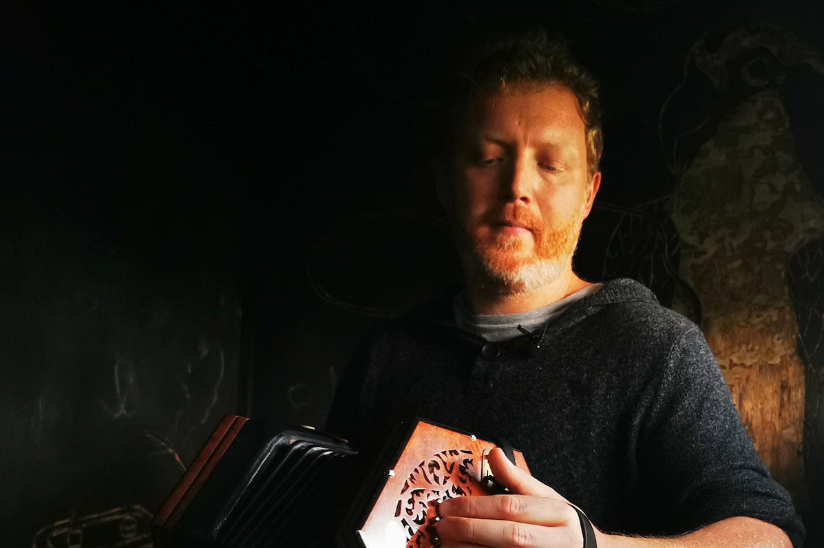 Concertina player Cormac Begley