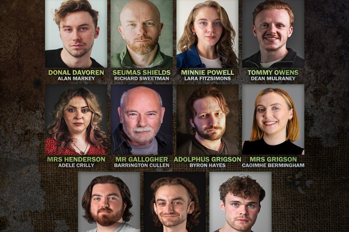 3 lines of individual small photos of actors