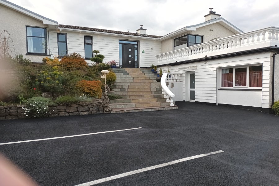 Steps leading to the entrance of the house
