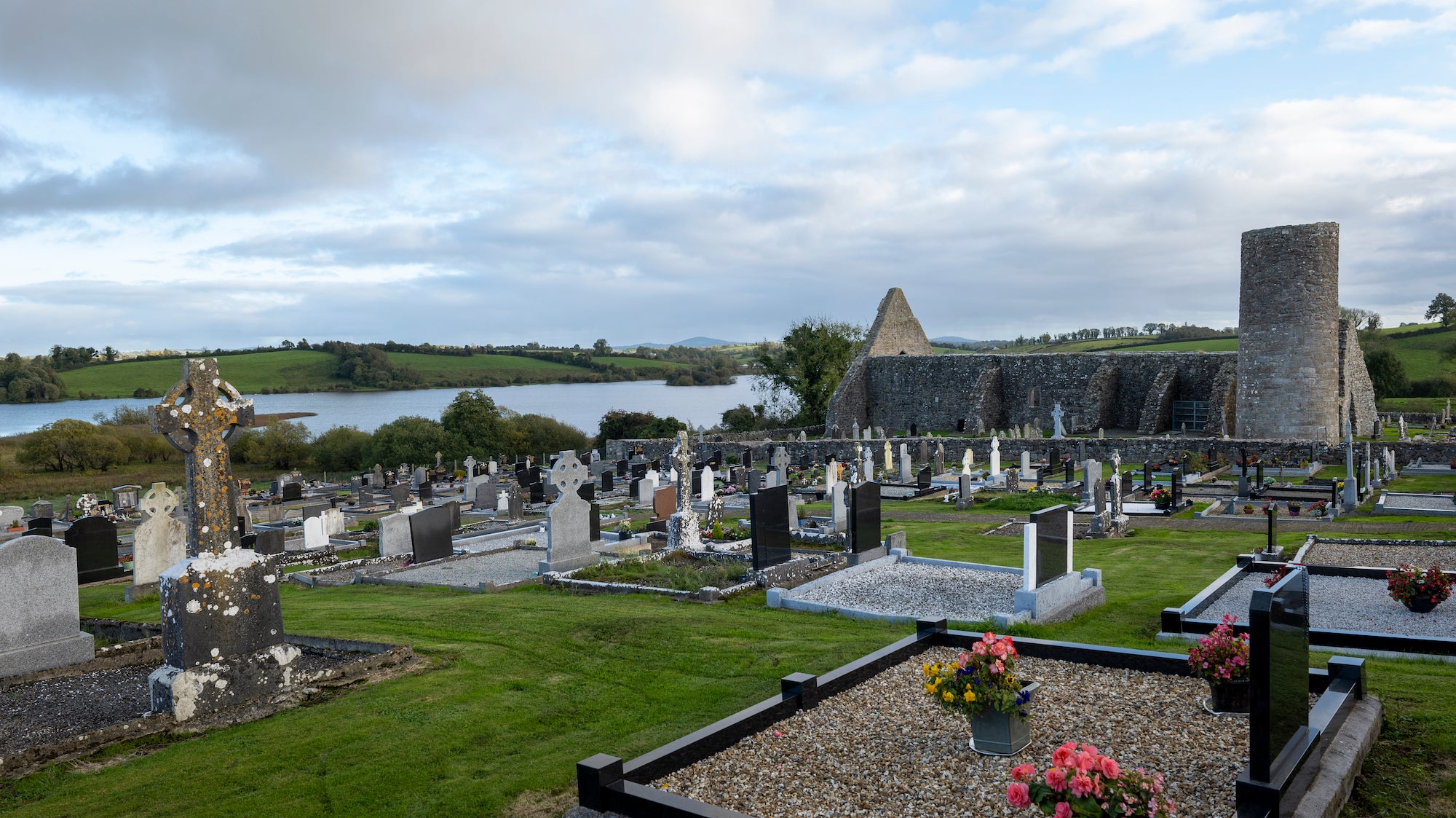 Drumlane Abbey and Round Tower in Co Cavan