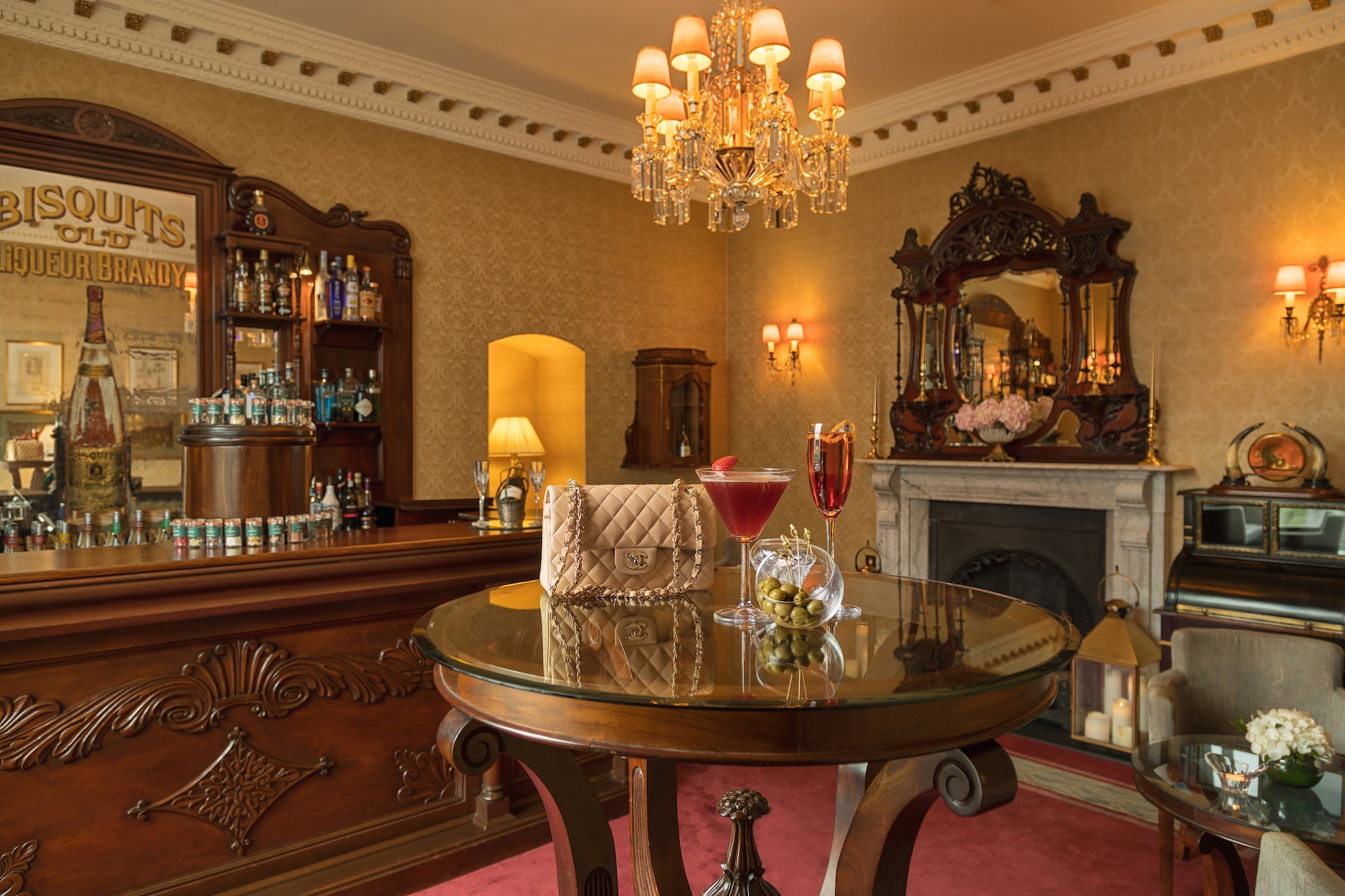 Inside the Palmer Bar in Glenlo Abbey Hotel in County Galway