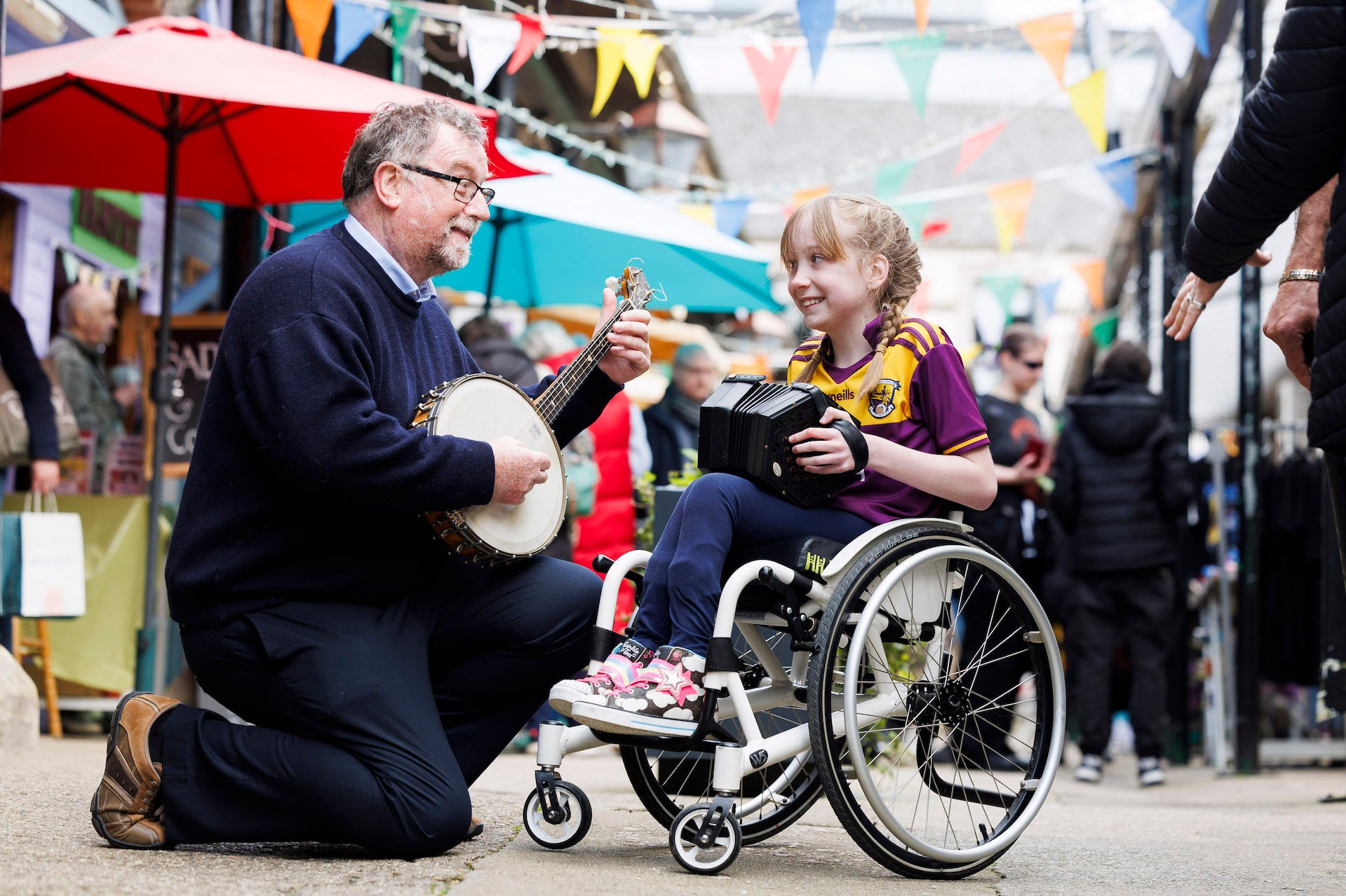 John Roche and Grace Murphy pictured at the Bullring in Wexford at the launch of Fleadh Cheoil na hÉireann. 2024