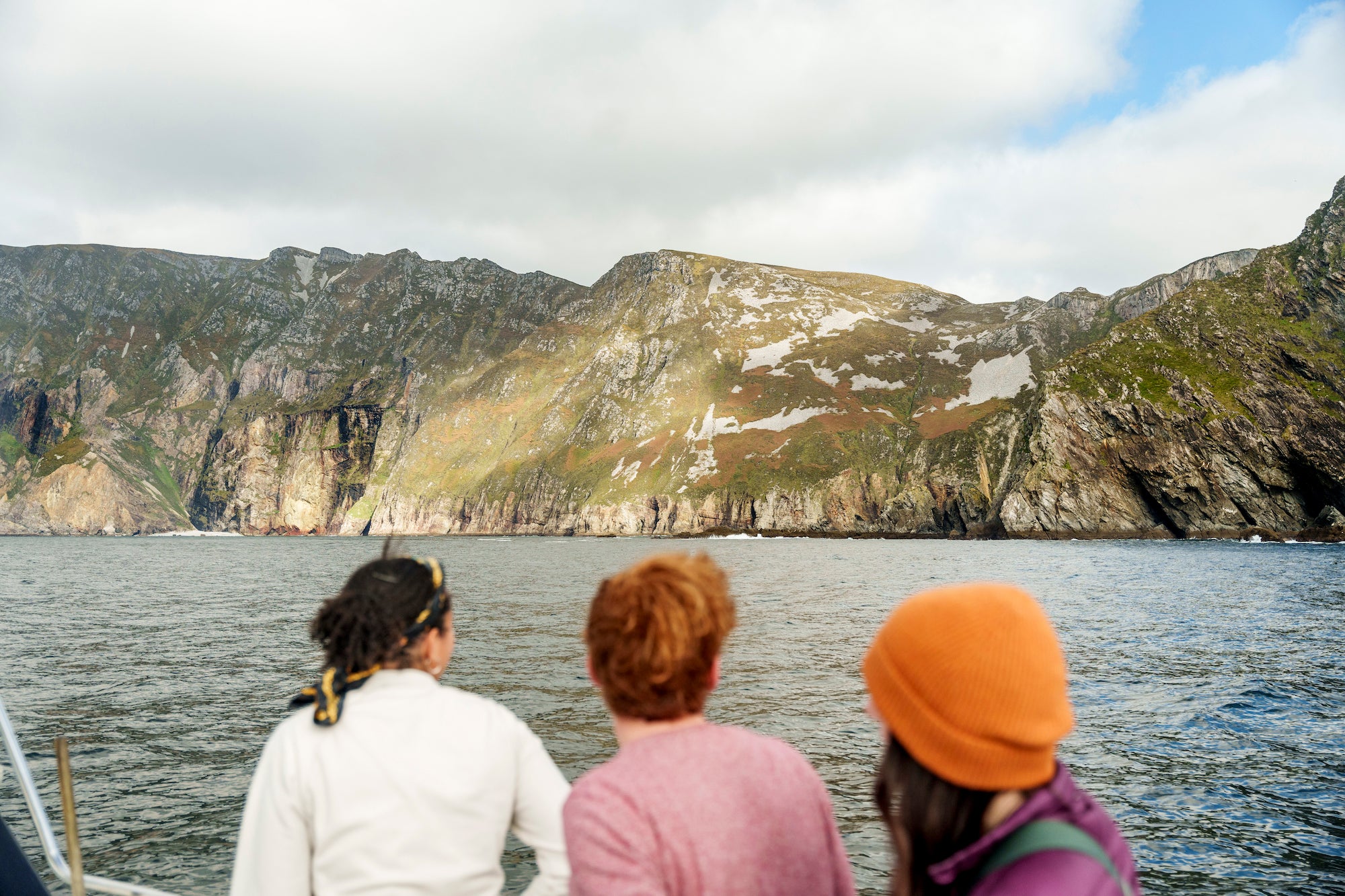 People on a tour of Sliabh Liag (Slieve League) with Sliabh Liag Boat Tours in Donegal