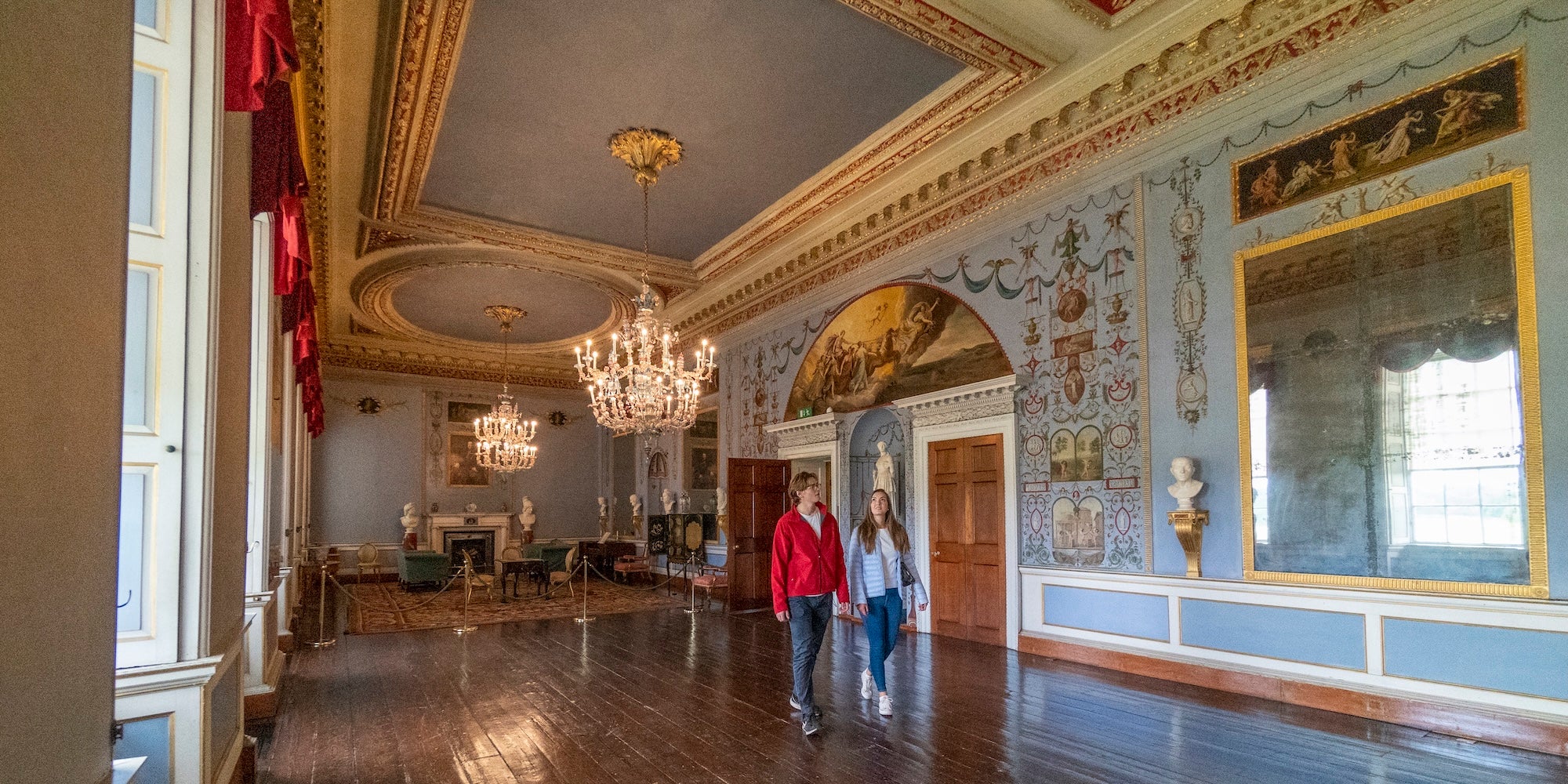 People touring the dining room in Castletown House, Co Kildare