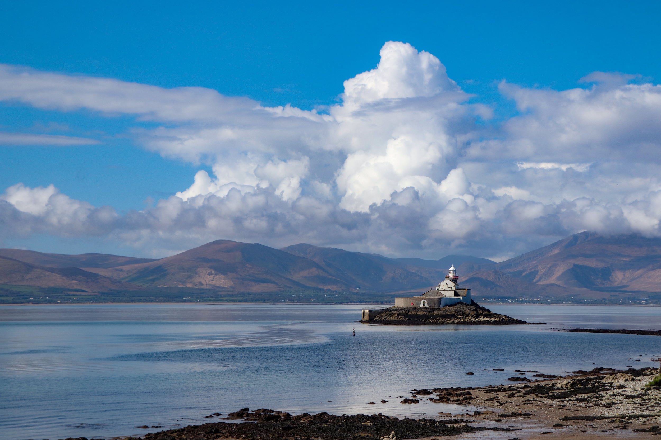 Fenit Lighthouse in Tralee Bay in County Kerry.