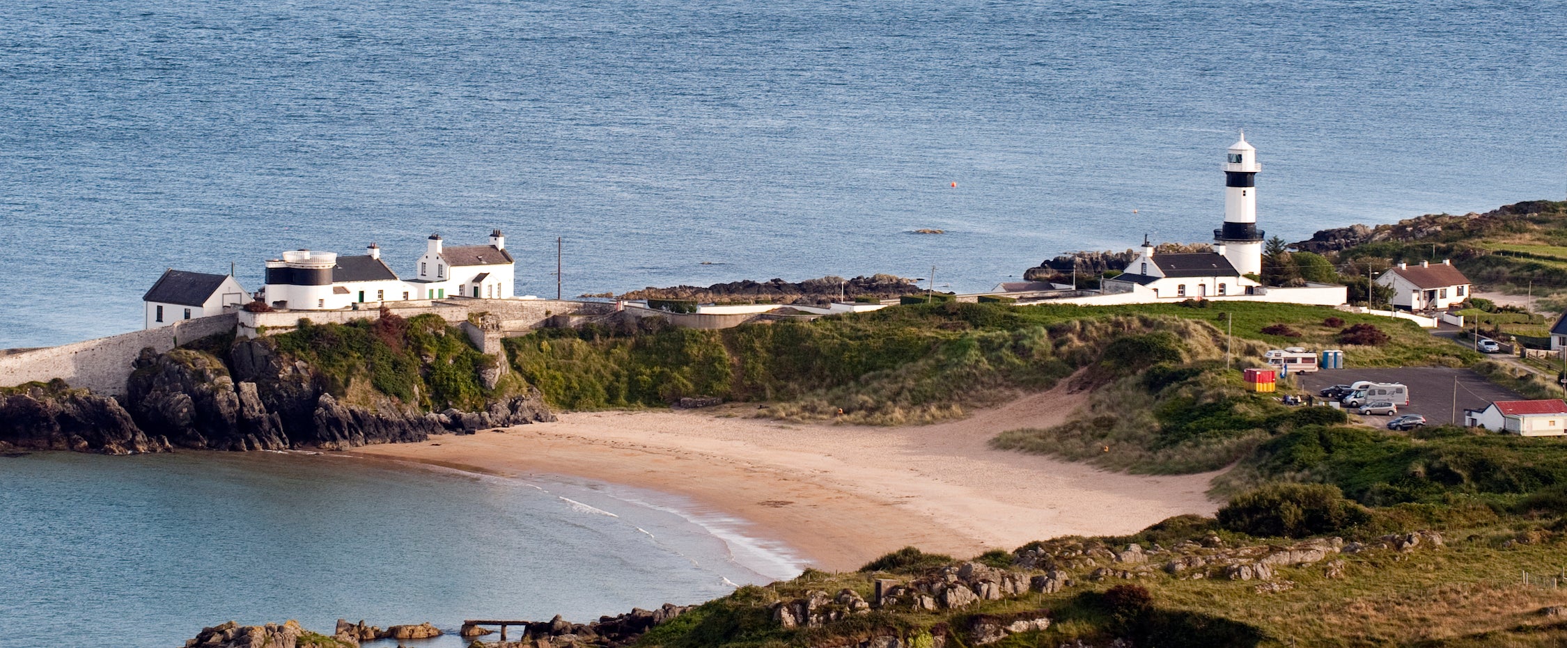 Aerial view of Stroove Lighthouse in Co Donegal