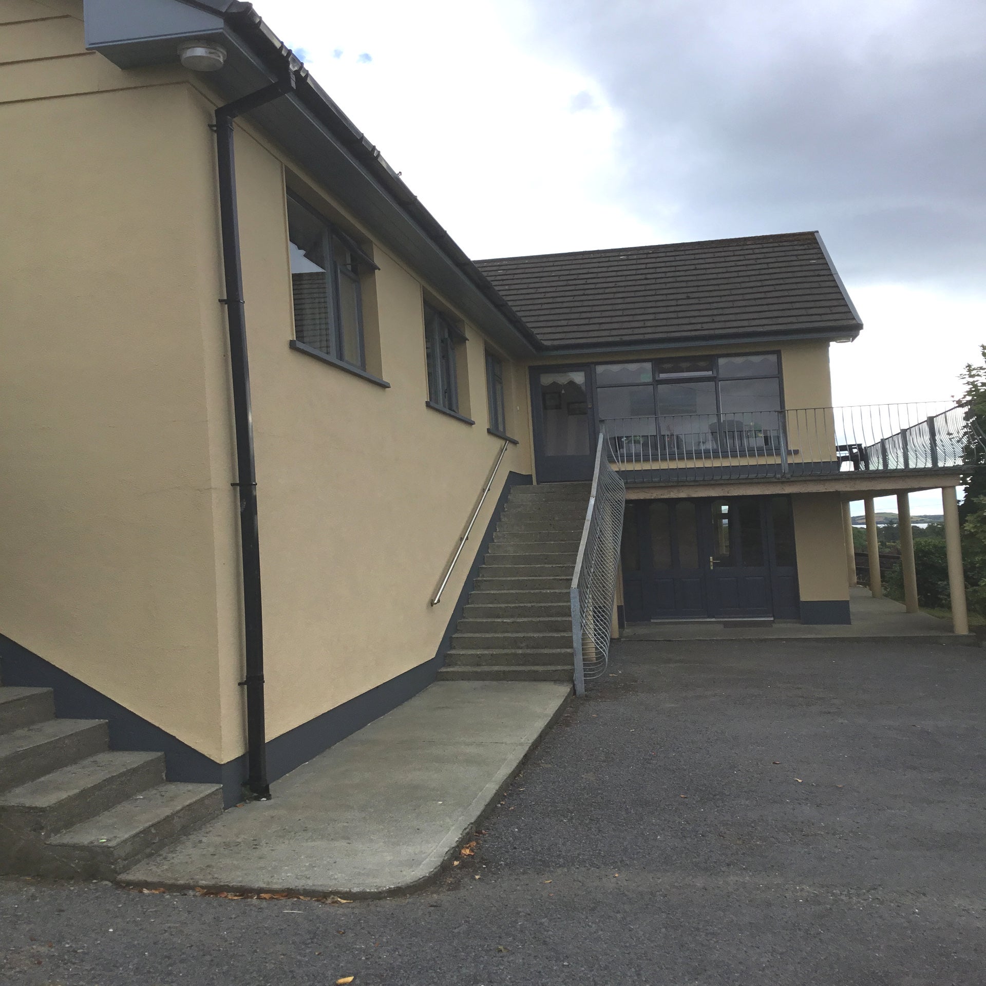 View of stairs to house