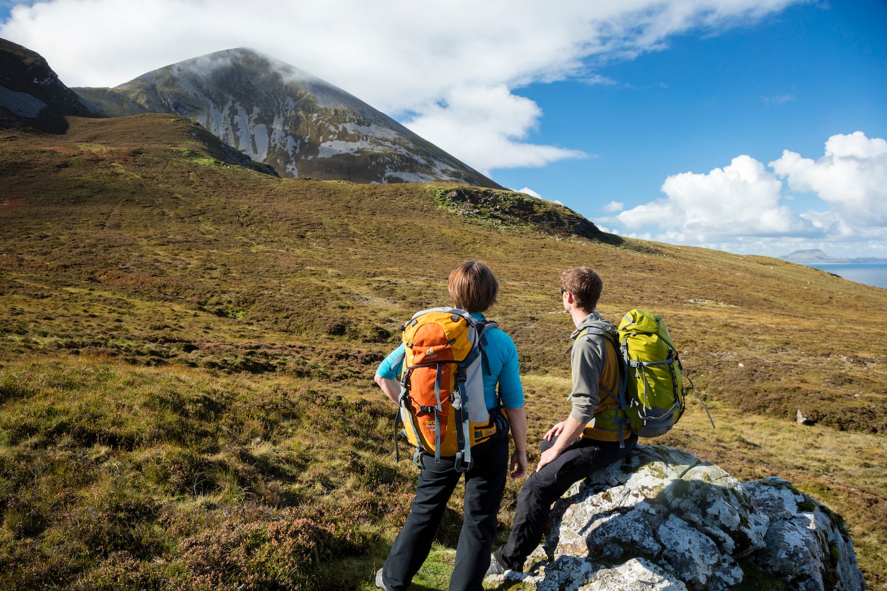 Hikers on Croagh Patrick in Co Mayo