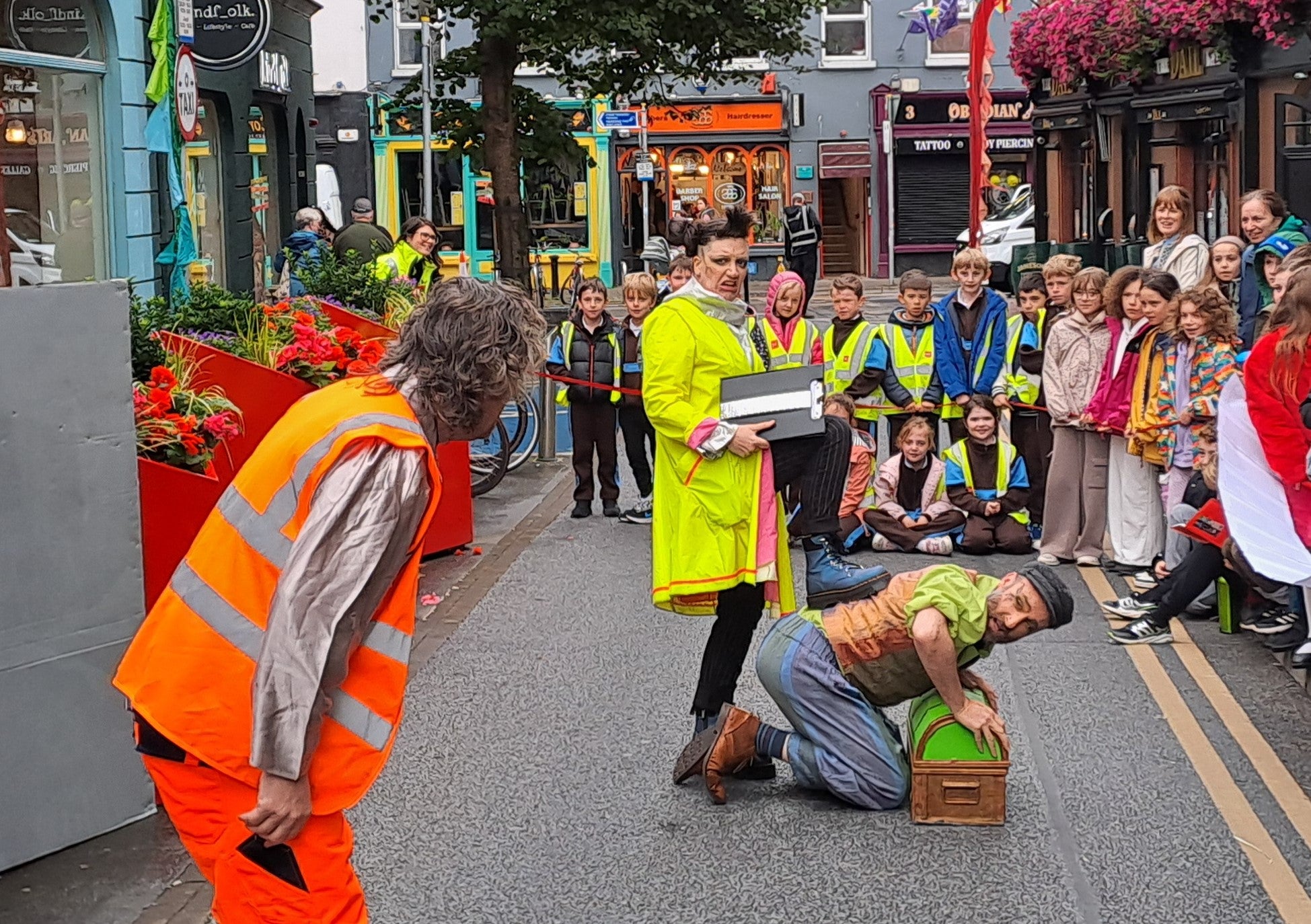 Fregoli Theatre company performing the Great Green Gigantic idea as part of last years inaugural Climate Inspirations festival.
