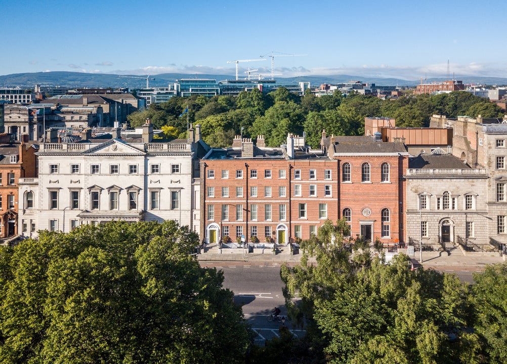 Front view of building