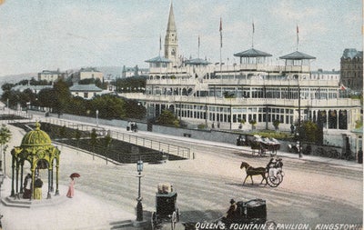 The Pavilion & Gardens Kingstown Ltd. was officially opened on 22 June 1903. From the time of its construction, the Pavilion Theatre was advertised as providing “first class entertainments” in Kingstown.
