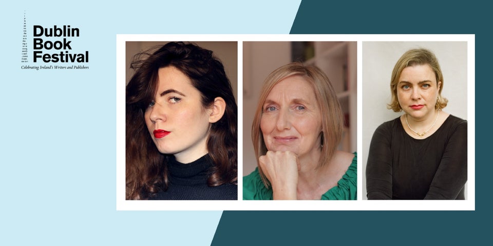 Authors Naoise Dolan, Anne Griffin and Ailbhe Malone appearing at a Dublin Book Festival event.