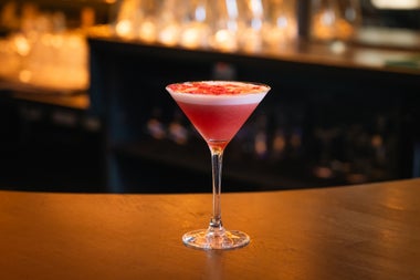 Pinky Promise Cocktail on bar