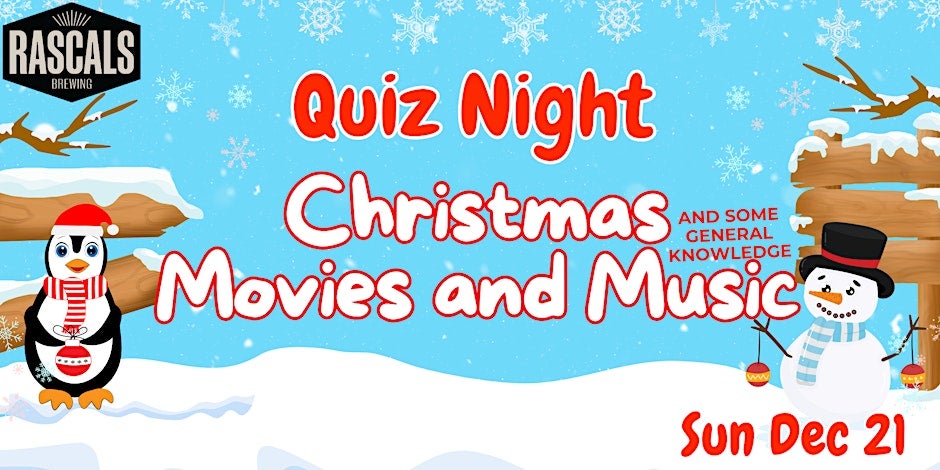 Christmas Movie & Music Quiz Night at Rascals Brewery