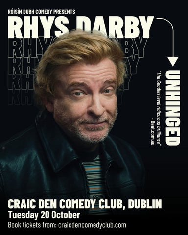 Come see legendary New Zealand comedian Rhys Darby this month as part of his Irish tour