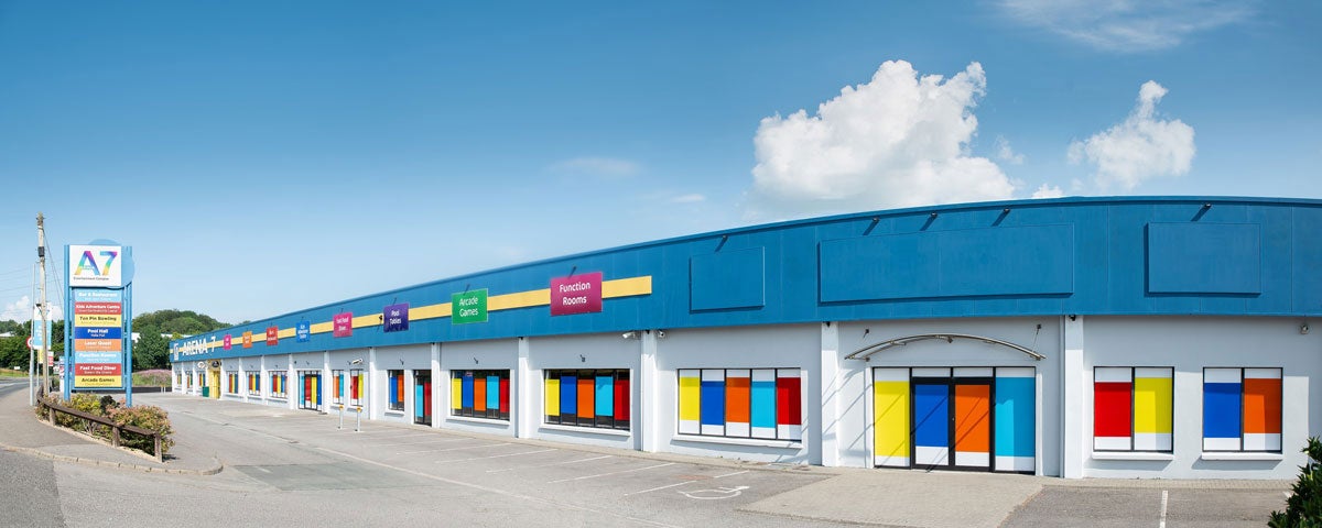 Exterior view of Arena7 Entertainment Complex