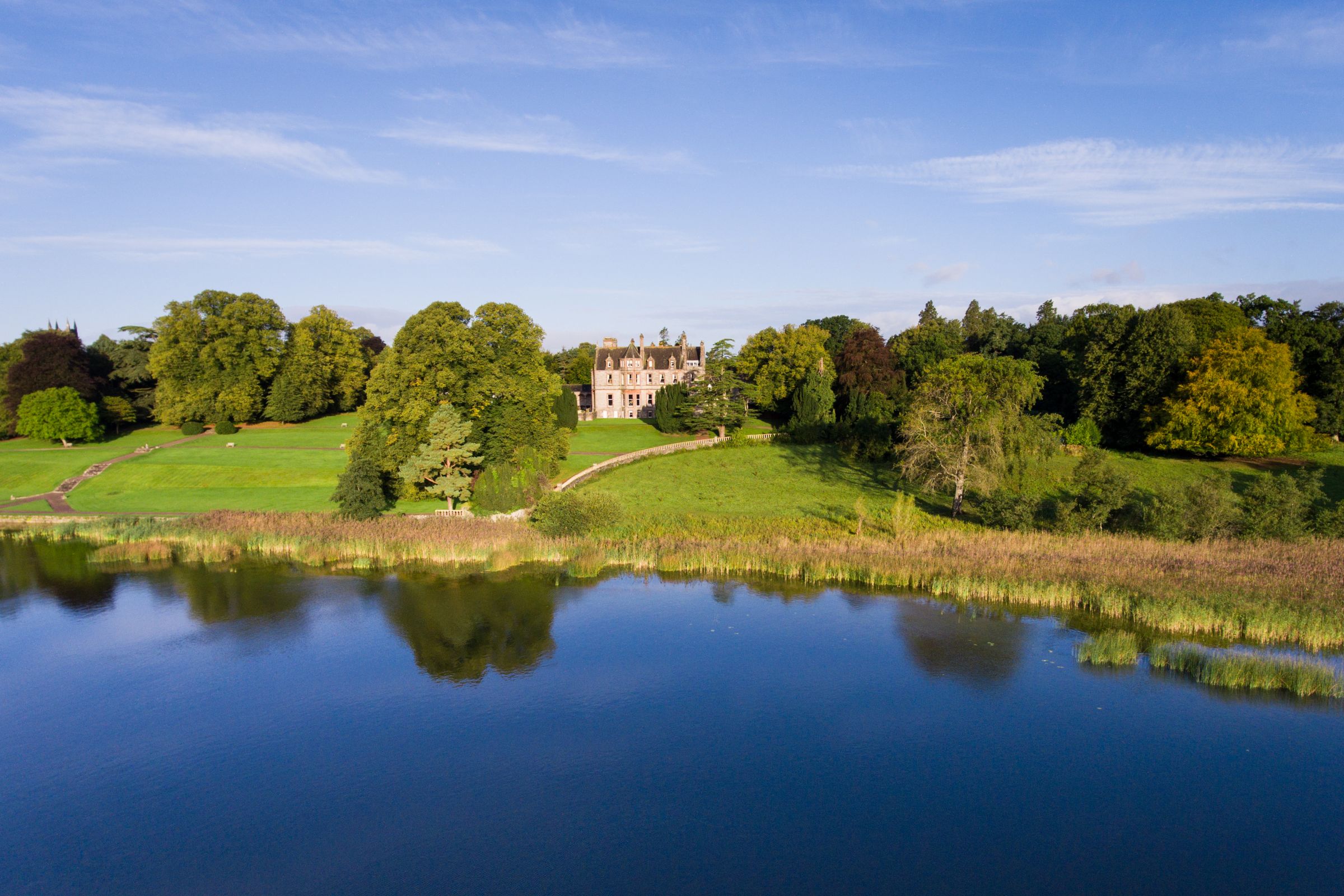 Trees and a lake at Castle Leslie, Co Monaghan