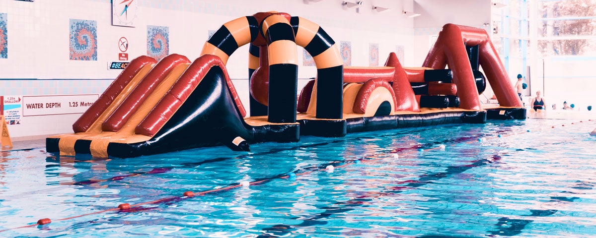 The 18ft pool obstacle course in Coral Leisure Ballinasloe