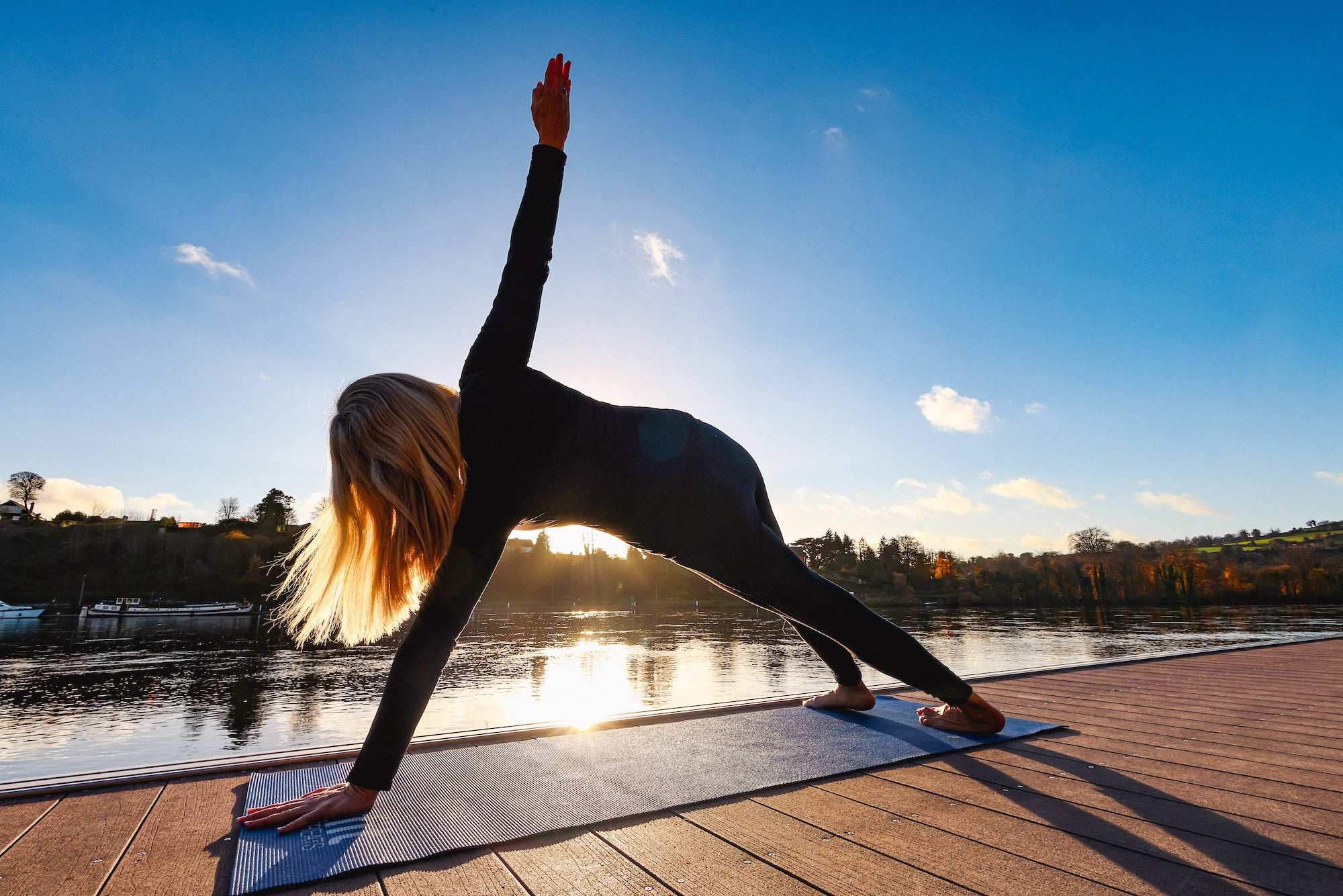 A woman doing yoga in Co Clare